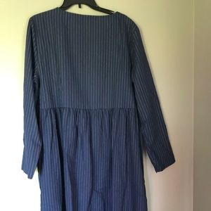 NIP SIZE XXXL MISSLOOK BLUE COMFY CLASSIC MIDI PINSTRIPED No Hardware AMISH